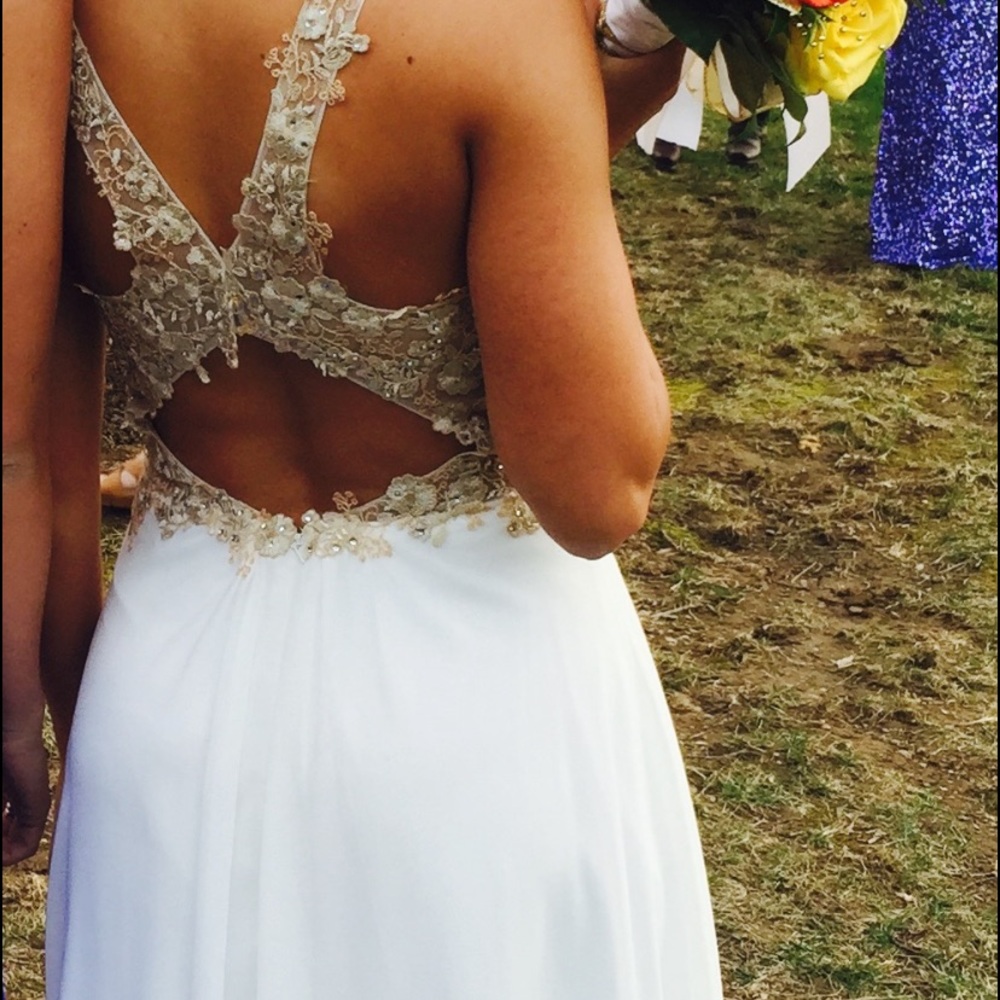 White prom dress
